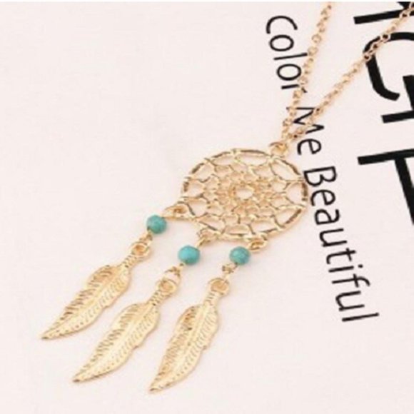 Dreamcatcher Feather Clavicle Necklace - Picture 2 of 3